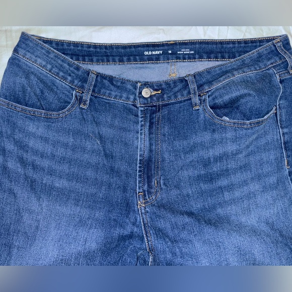 Old Navy High-Waisted Wow Wide-Leg Jeans Medium Wash Size 16 - Picture 4 of 7